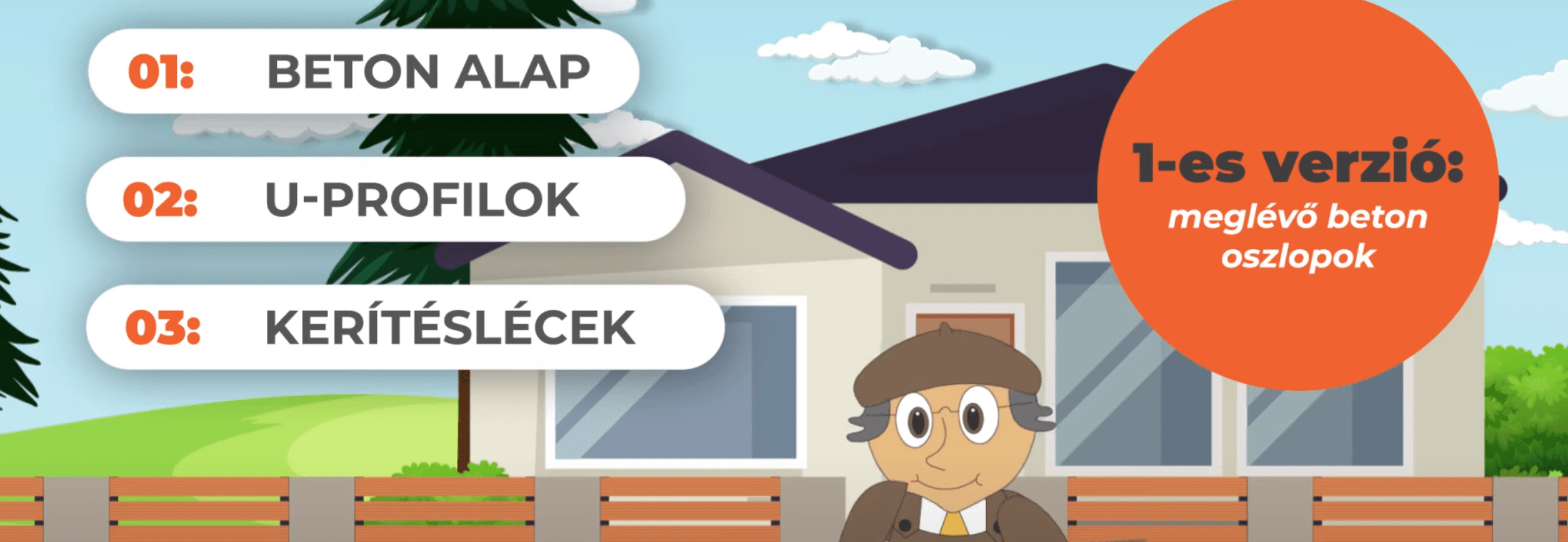 Hézagos WPC kerítés összeszerelése.