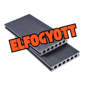 Famintázatú prémium koextrudált WPC burkolat - fekete / db